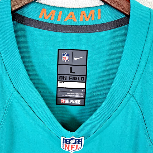 Miami Dolphins Nike Football Jersey NFL Players On Field Hill #10 Men's Large - Picture 2 of 8